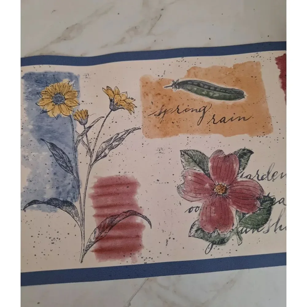 Hallmark by Imperial Design Collection Pre pasted Border Garden Scene Lot of 3‎